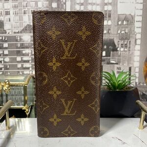Authentic Louis Vuitton Monogram checkbook Long Wallet